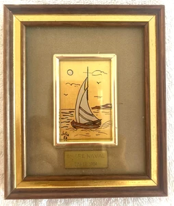Vintage Foglia Oro Shaoe Marine Dinner 1984 italienischer Wandbehang - Bild 1 von 5