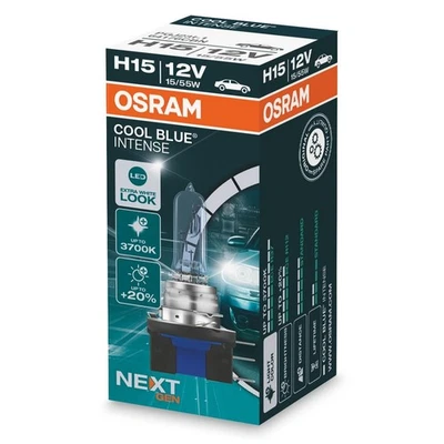 1x OSRAM COOL BLUE INTENSE Next Gen H15 Glühlampe Fernlicht 12V 55/15W 3700K - Bild 1 von 4