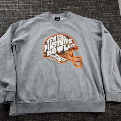 Sudadera New Era Para Hombres Gris Rayas Bowl NYC Yankee Stadium Cuello Redondo Talla XXL Foto 1 de 4