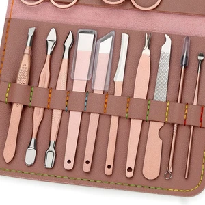 Nagelknipser Set Pu Maniküre Werkzeuge Reise für Frauen Kunst Tragbar Trimmer - Bild 1 von 11