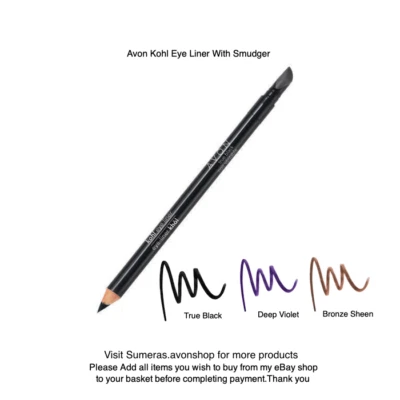 Avon Kohl Eyeliner Pencil with Smudger ~ Discontinued New Old Stock ~ Free P&P - Image 1 of 2
