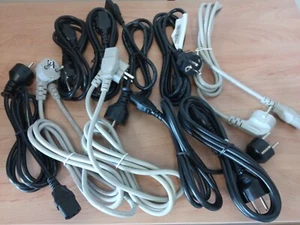 Kaltgerät-Stromkabel Bundle à 10 Stk, Schuko, schwarz/grau , IEC C13, ca. 1-2M - Bild 1 von 1