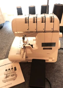 OVERLOCK Nähmaschine Home electric Nr.14302 Nähmaschine + Anleitung Fußschalter - Bild 1 von 15