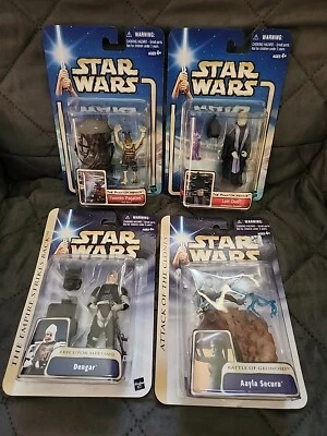 Lote de 4 figuras de acción Hasbro Star Wars: Phantom Menace Empire Strike Clone nuevas Foto 1 de 4