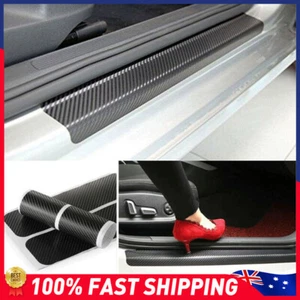 5D Carbon Fiber Car Sticker Door Sill Scuff Anti-Scratch Tape Protector Kit - Picture 1 of 12