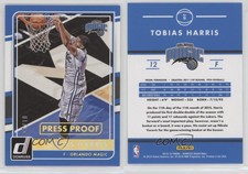 2015-16 Panini Donruss Press Proof Gold /10 Tobias Harris #9