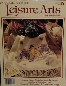 LEISURE ARTS MAGAZINE cross stitch patterns crochet knitting sewing painting - Picture 1 of 11