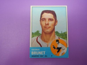 1963 Topps Baseball George Brunet Colt .45s #538 (1)