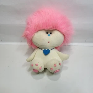 1981 AMTOY ZUZZY AMERICAN GREETINGS PLÜSCHTIER ROSA WILDHAAR STOFFTIER - Bild 1 von 8