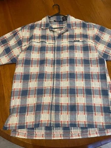 Vintage Mecca Shirt Mens XL Plaid Button Up Short Sleeve Y2K Hip Hop - Picture 1 of 5