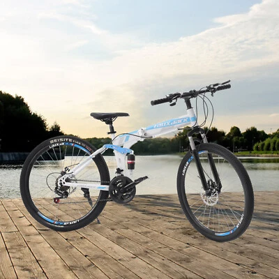 264lbs Load 26" Mountain Folding Bike With Hydraulic Disc Brake Commuter/trail - Image 1 of 4