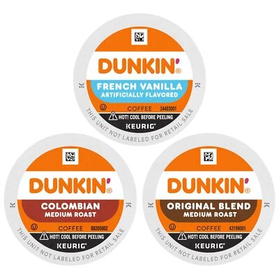 Dunkin Best Sellers Coffee Variety Pack 6 Boxes 60 Keurig K Cup Pods - Image 1 of 4