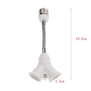 Light Socket Splitter E27 to 2 E14 Adapter Converter Bulb Socket - Picture 1 of 9