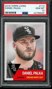 2018 Topps Living Set #113 Daniel Palka RC Rookie PSA 10 Gem Mint SP Card - Picture 1 of 2