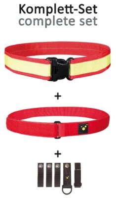 Rettungsdienst-Koppel rot/gelb 2878-1502 tee-uu RED Gürtel Feuerwehr Rettung San