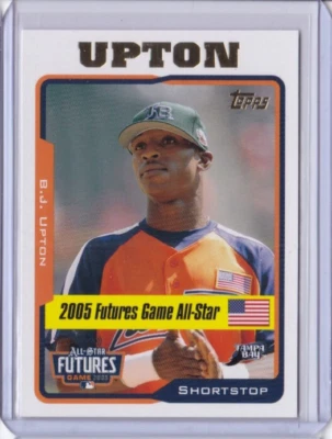 2005 Topps Updates & Highlights #UH213 B.J. UPTON TAMPA BAY DEVIL RAYS ID4 - Image 1 of 2
