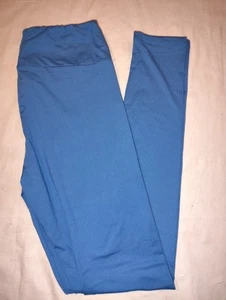 LuLaRoe Leggings One Size NWOT Solid Blue NEW OS - Picture 1 of 3