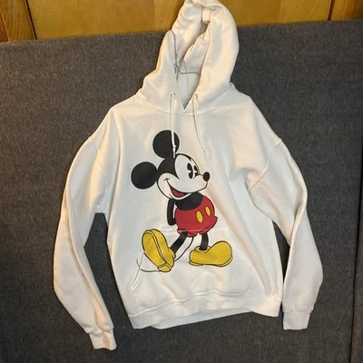 Disney Parks Hoodie Women's M White Graphic Mickey Mouse Sweatshirt - Image 1 of 4