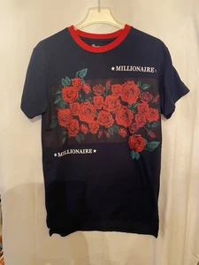 Millionaire Rose schwarzes T-Shirt Kurzarm Bleeker & Mercer Gr. Medium - Bild 1 von 4
