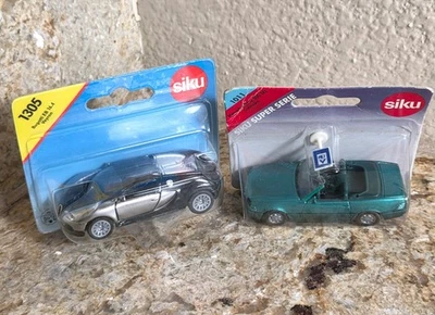 2 German Cars Siku 1305 Bugatti EB & 1011 500 SEL Cabriolet Convertible New NIB - Image 1 of 4
