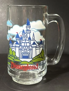 Vintage 1980s Walt Disney World Cinderella Castle Souvenir Tall Glass Mug - Picture 1 of 6