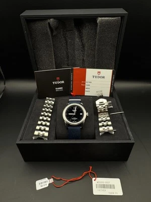 Reloj Automático Tudor Glamour Fecha 55000 Esfera Negra - Caja, Pulsera de Acero, Extras Foto 1 de 4