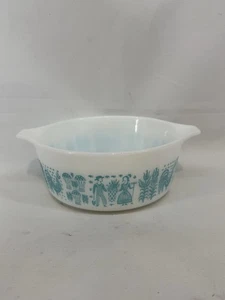 PYREX Amish Butterprint 472 Turquoise 1 1/2 Pt Casserole Dish, No Lid, Vintage - Picture 1 of 6