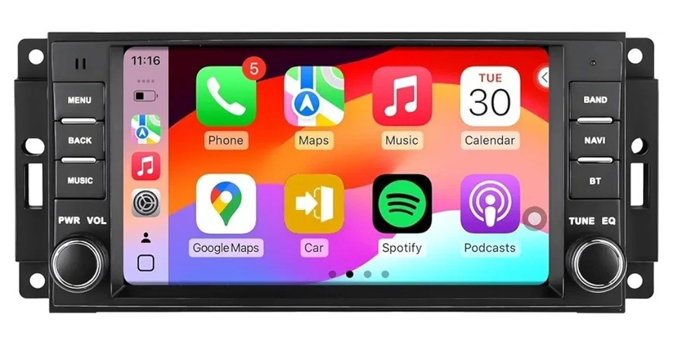 5G WiFi(6) Car Radio for Jeep Wrangler 2007-2018 Chrysler Dodge Ram 1500 2+64G - Image 1 of 1