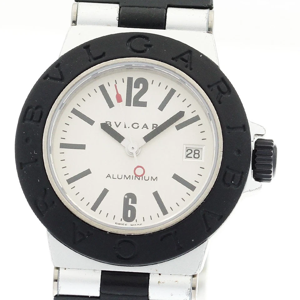 Reloj de cuarzo para dama BVLGARI aluminio AL29TA fecha esfera plateada_886453 Foto 1 de 4