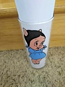 Vintage 1973 Pepsi Looney Tunes Collector Series Warner Bros Petunia Pig Glass - Picture 1 of 4