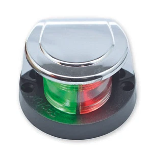 Chrome 12V LED Starboard & Port Navigation Bi-color Bow Light Boat Yacht 15m - Bild 1 von 1