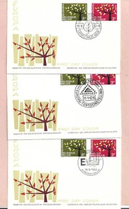 BELGIUM 1962 - 3 EUROPA FDCs WITH 3 DIFFERENT POSTMARKS - Picture 1 of 1