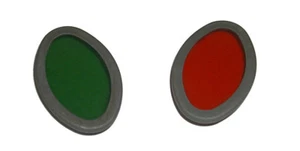 Parkerized CAT EYE LENS SET 1939 - 1946 Harley Knucklehead WLA UL OEM #4524-39 - Picture 1 of 3