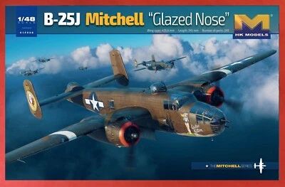 HK Models 01F008 1/48 U.S. B-25J “Glazed Nose” w/ Nose weight – USA Shipping - Image 1 of 4