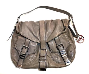 Michael Kors Genuine Leather Vintage Shoulder Hobo Bag Women's Purse - Picture 1 of 17