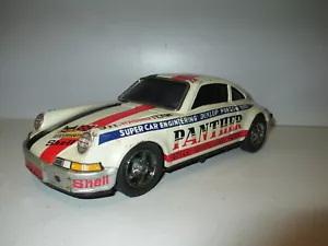 PORSCHE 911 RS TEAM PANTHER Jouet Tole Toys TAIYO JAPAN 1970 au 1/16 NO 1/18 - Foto 1 di 12