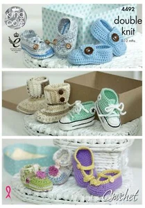 King Cole Muster Gestricken Babyschuhe - 4492 - Bild 1 von 2