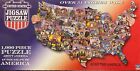 American Road Trip Jigsaw Puzzle, America Shaped, 1000 pieces, 31 in. New sealed