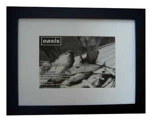OASIS+SOME MIGHT SAY+QUALITY FRAMED ORIGINAL MUSIC PRESS AD 1995+FAST WORLD SHIP - Imagen 1 de 8