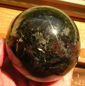 Astrophyllite and Garnet Sphere, 50 mm, Russia sc1086 - Picture 1 of 6