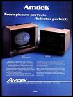 1981 Amdek Farbcomputer Videomonitore Vintage DRUCK AD Elektronik Technik 1980er Jahre