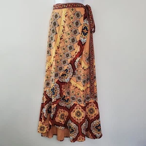 Agua Bendita Womens Brasil Kezia Wrap Skirt Size S Floral Colorful Bohemian - Picture 1 of 8
