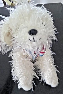 Vintage Russ Berrie Mopsy White Fluffy Dog Plush 15" Stuffed Animal Toy 6104 - Picture 1 of 12