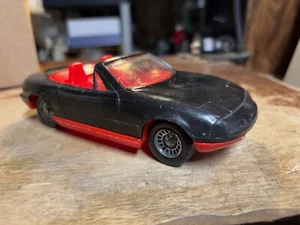 Vintage TOOTSIETOY PLASTIC Mazda Miata 7" Black Convertible USA Toy - Picture 1 of 4