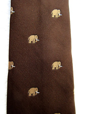 NOVELTY ELEPHANT 4 INCH polyester tie NECKTIE CROWN COLLECTION
