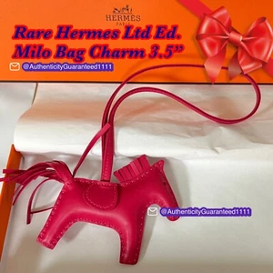 HERMES MiLO Rodeo Piel de Cordero Rosa Caballo Fucsia Púrpura MINI Bolso ENCANTO Auténtico NUEVO - Imagen 1 de 20