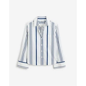 Madewell Poplin Easy Y-Neck Button-Up Shirt Waterfall Blue Large NWT - Picture 1 of 10