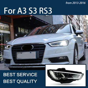 FULL LED Headlights For Audi A3 8V S3 Sedan 2013-2016 Sequential Signal Assembly - Picture 1 of 11