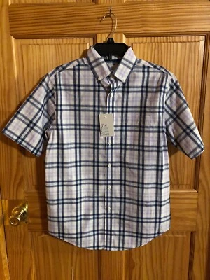 Croft & Barrow Button Down Shirt Blue Plaid Small Mens $36 (s-blk-13-46) - Image 1 of 4