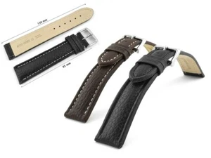 XXL CORREA DE RELOJ EXTRA LARGA CORREA DE CUERO BÚFALO FRIBURGO 20 22 24 26 28MM ES  - Imagen 1 de 14